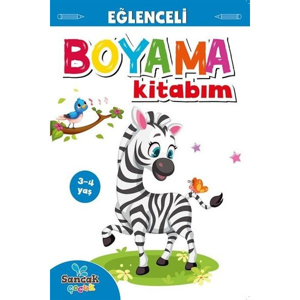 Eğlenceli Boyama Kitabım - Yeşil Kitap | Boyama Zamanı (Ciltsiz)