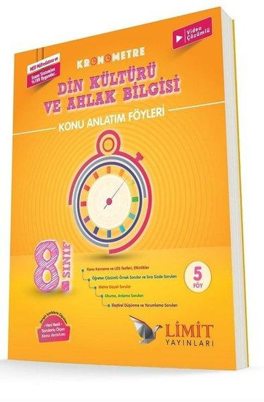 8.Sınıf Kronometre Din Kültürü ve Ahlak Bilgisi Konu Anlatım Föyü | Limit Yayınları (İnce Kapak)