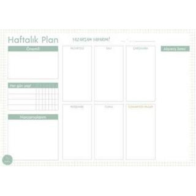 Paloma Süresiz Haftalık Planlayıcı Minimal Desenli | Paloma Yayınevi