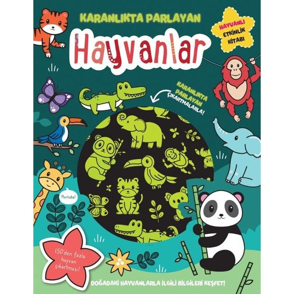 Hayvanlar - Parlayan Kitaplar - Hayvanlı Etkinlik Kitabı | İndigo Çocuk (İnce Kapak)