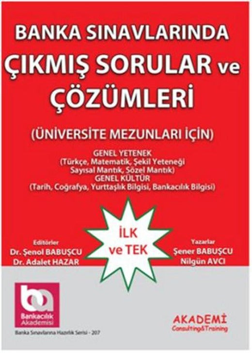 Akademi Banka Sınavlarında Çıkmış Sorular ve Çözümleri | Akademi Consulting (İnce Kapak)