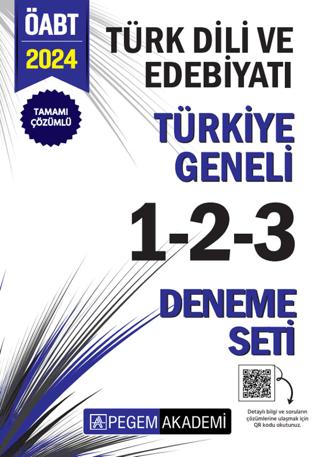 2024 KPSS ÖABT Türk Dili ve Edebiyatı Tamamı Çözümlü Türkiye Geneli 1-2-3 (3'lü Deneme Seti) | Pegem Akademi Yayıncılık (Ciltsiz) - Resim 1