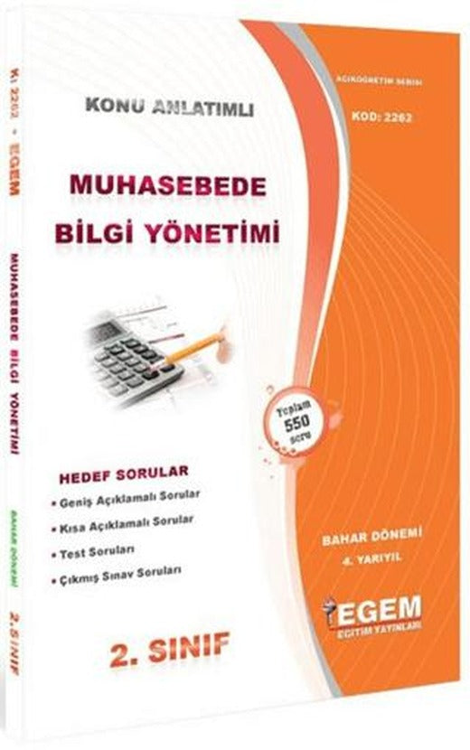 2. Sınıf 4. Yarıyıl Konu Anlatımlı Muhasebede Bilgi Yönetimi - Kod 2262