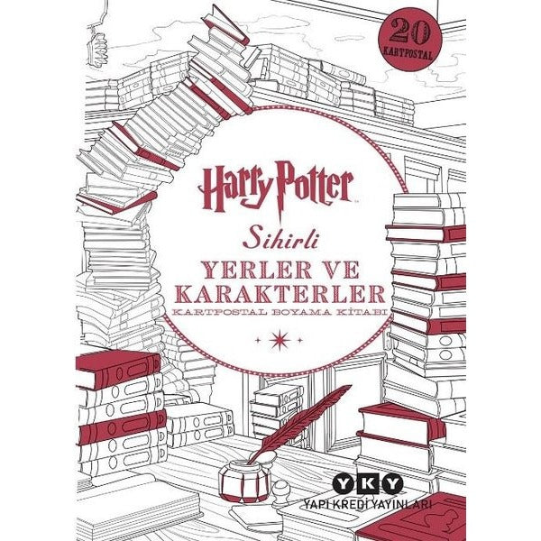 Harry Potter Sihirli Yerler ve Karakterler - Kartpostal Boyama Kitabı | Yapı Kredi Yayınları (İnce Kapak)