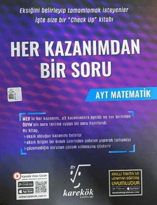 AYT Matematik Her Kazanımdan Bir Soru | Karekök Yayıncılık (Ciltsiz)