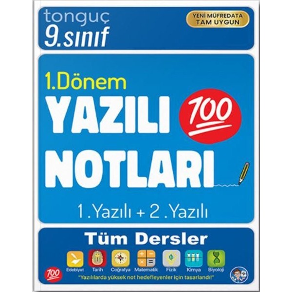 9. Sınıf Yazılı Notları 1. Dönem 1 ve 2. Yazılı | Tonguç Akademi (İnce Kapak)
