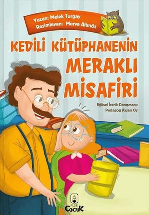 Kedili Kütüphanenin Meraklı Misafiri | Floki Çocuk (Ciltsiz)