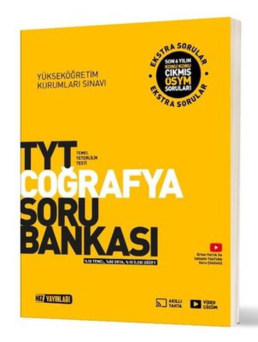 TYT Coğrafya Soru Bankası | Hız Yayınları (İnce Kapak)