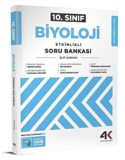 10. Sınıf Biyoloji Etkinlikli Soru Bankası | 4K Yayınları (İnce Kapak)