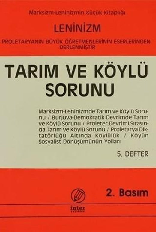 Tarım ve Köylü Sorunu | İnter Yayınları (Ciltsiz)