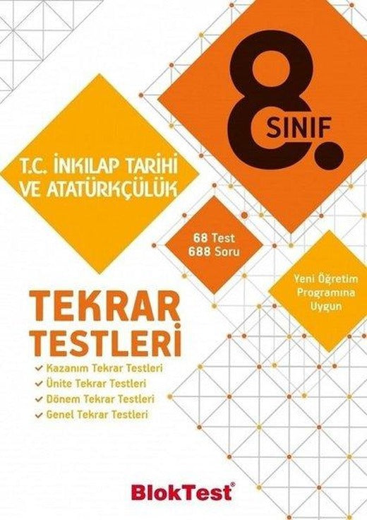 8.Sınıf T.C. İnkılap Tarihi ve Atatürkçülük Tekrar Testleri | Bloktest Yayınları (İnce Kapak)