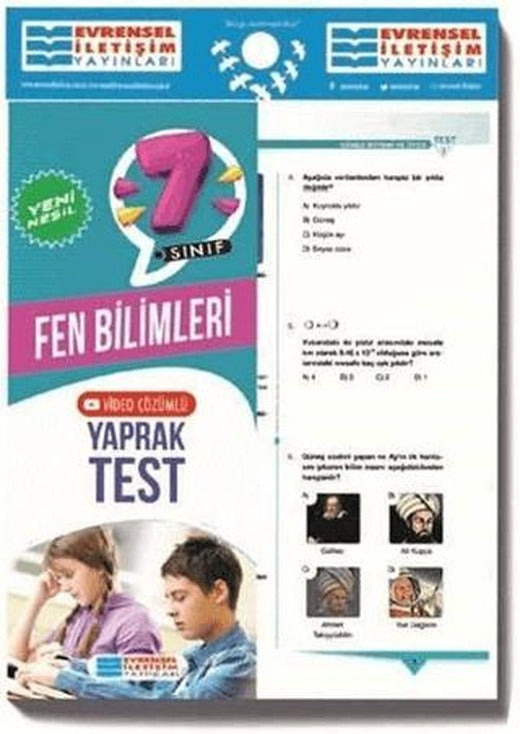 7. Sınıf Fen Bilimleri Video Çözümlü Yaprak Test | Evrensel İletişim Yayınları (Ciltsiz)