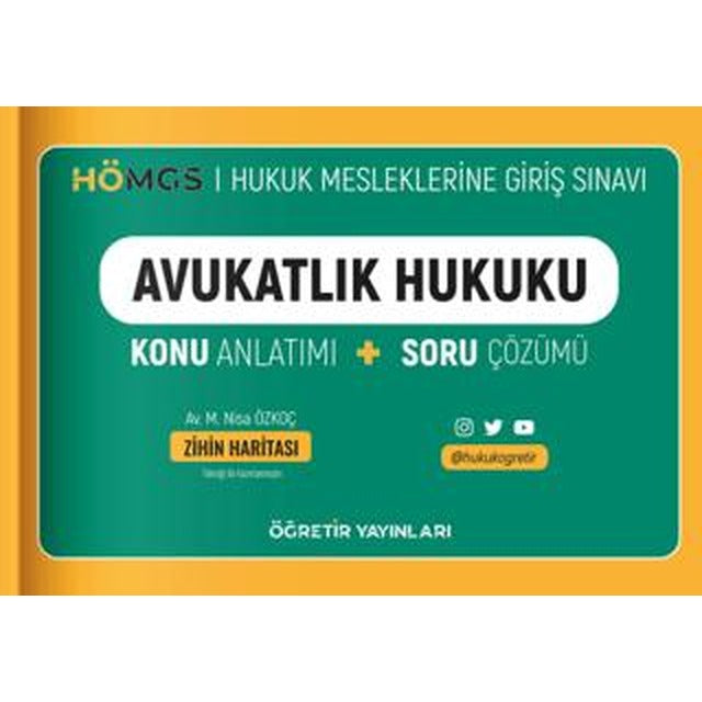 Avukatlık Hukuku Konu Anlatımı ve Soru Bankası | Öğretir Yayınları (Ciltsiz)