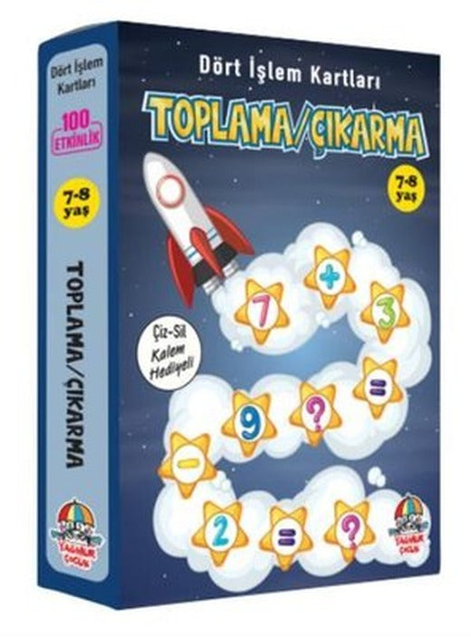 Dört İşlem Kartları - Toplama/Çıkarma (7 - 8 Yaş) | Yağmur Çocuk