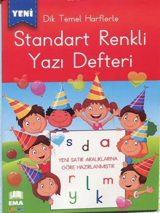 Standart Renkli Yazı Defteri | Ema Çocuk (İnce Kapak)