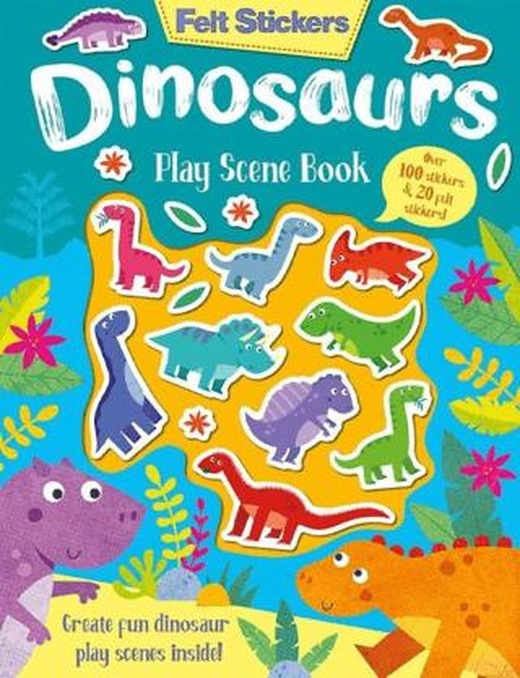 Felt Stickers - Dinosaurs Play Scene Book | IMAGINE THAT (Ciltli)