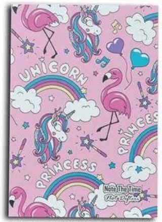 Cute Unicorns Patterns Not Defteri | Note The Time - Resim 1