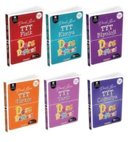 TYT Fizik + Kimya + Biyoloji + Türkçe + Tarih + Coğrafya Ders Defteri Set