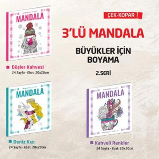 NTT - 3 lü Mandala Boyama Seti 2. Seri | Note The Time (Ciltsiz)