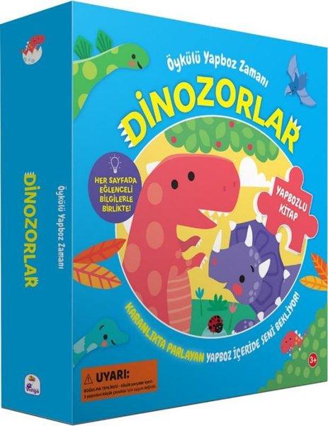 Dinozorlar - Öykülü Yapboz Zamanı | İndigo Çocuk (Ciltli) - Resim 1