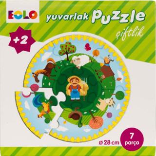 Yuvarlak Puzzle - Çiftlik | Eolo Yayıncılık - Resim 1