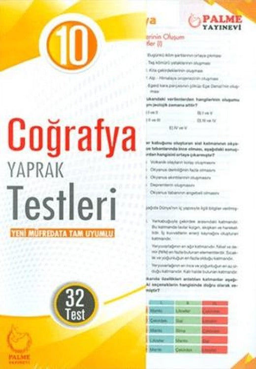 10. Sınıf Coğrafya Yaprak Testleri | Palme Yayınları (Ciltsiz)