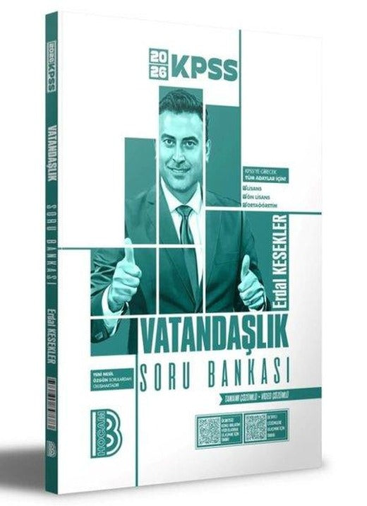 2026 KPSS Vatandaşlık Tamamı Video Çözümlü Soru Bankası | Benim Hocam Yayınları (İnce Kapak)