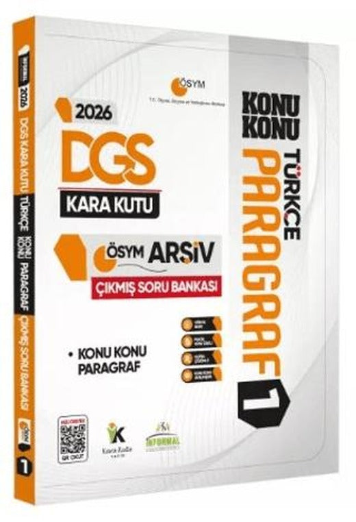 2026 DGS Türkçenin Kara Kutusu PARAGRAF 1 KONU KONU ÖSYM Çıkmış Soru Bankası Dijital Çözümlü | Karakutu Yayın (Ciltsiz)