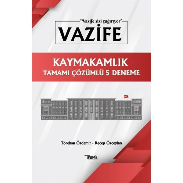 Vazife Kaymakamlık Tamamı Çözümlü 5 Deneme | Temsil Kitap (Ciltsiz)