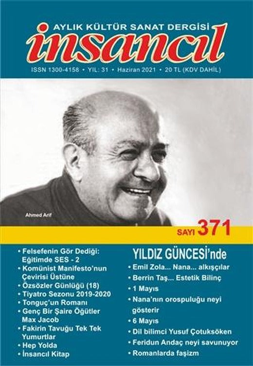 İnsancıl Aylık Kültür Sanat Dergisi Sayı: 371 Haziran 2021 | İnsancıl Dergisi Yayınları (Ciltsiz)