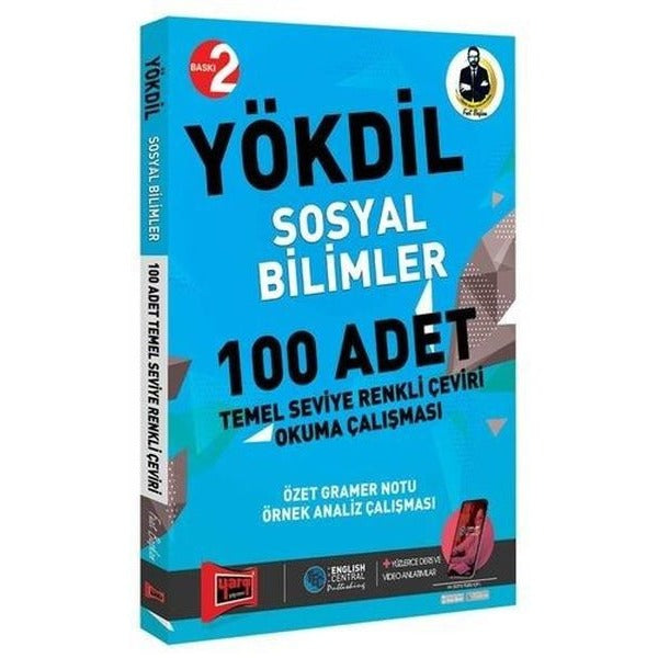 YÖKDİL Sosyal Bilimler 100 Adet Temel Seviye Renkli Çeviri Okuma Çalışması