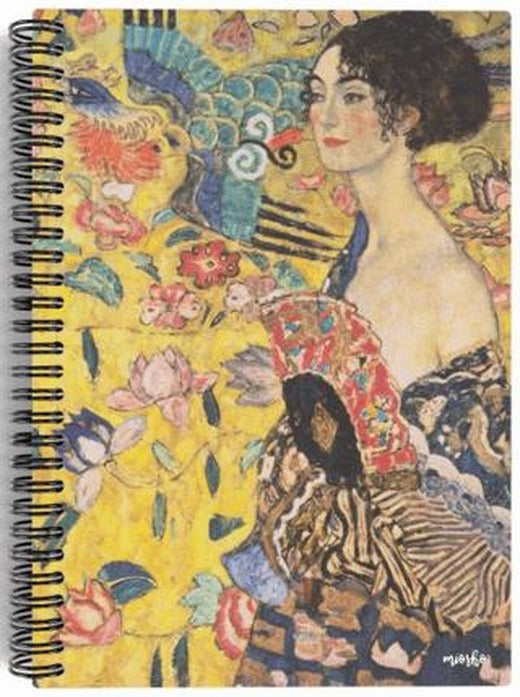 Gustav Klimt - Lady with a Fan, 1917-18 / Spiralli Defter 15 - Çizgisiz - 100 Sayfa | Miosho