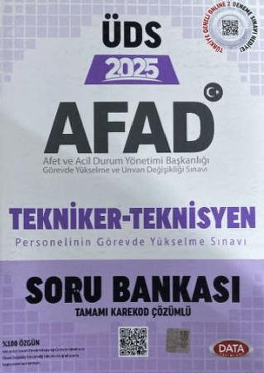 AFAD Tekniker 2025 ÜDS Soru Bankası - Karekod Çözümlü | Data Yayınları (Ciltsiz)