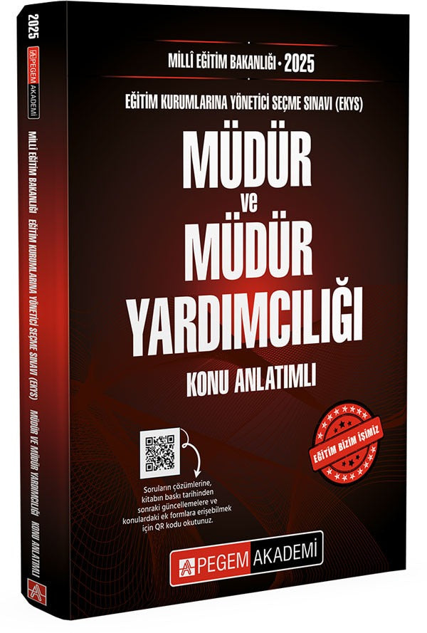 2026 Milli Eğitim Bakanlığı (EKYS) Müdür ve Müdür Yardımcılığı Konu Anlatımlı | Pegem Akademi Yayıncılık (Ciltsiz)