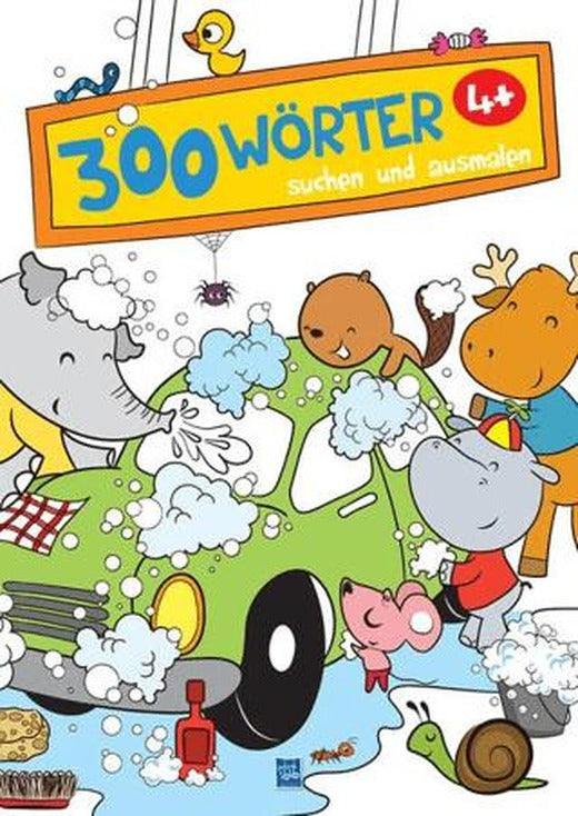 300 Wörter Suchen Und Ausmalen 4+ (Autowaschen)