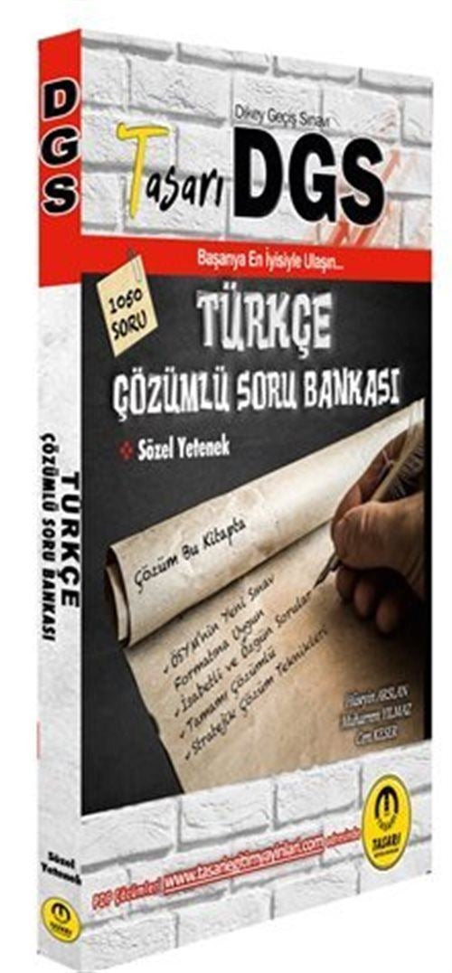 DGS Türkçe Çözümlü Soru Bankası | Tasarı Akademi (İnce Kapak)