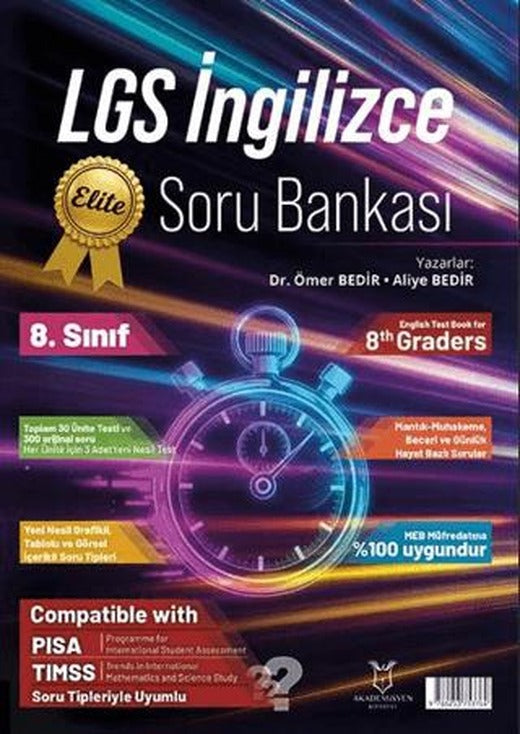 LGS (Liselere Geçiş Sınavı) İngilizce Elit Soru Bankası – İkiz Sorular | Akademisyen Kitabevi (Ciltsiz)