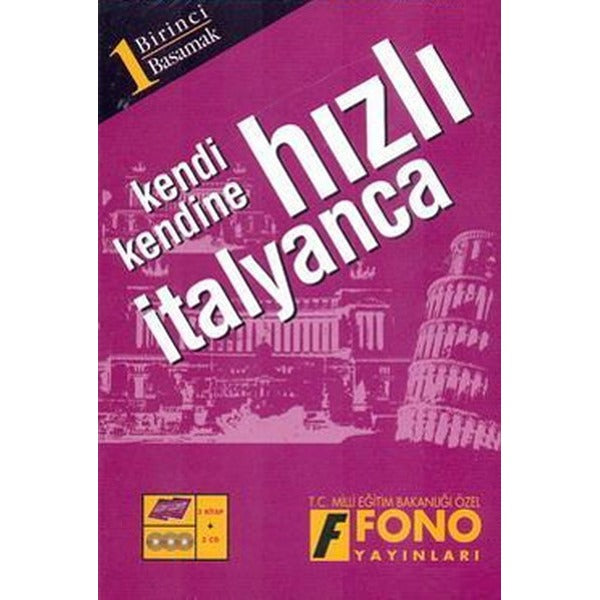 Hızlı İtalyanca 1.Basamak Seti (2 Kitap 2 CD) - Kutulu | Fono Yayınları (İnce Kapak)