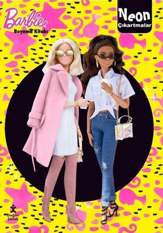 Barbie Neon Çıkartmalı Boyama Kitabı | Doğan Çocuk (İnce Kapak)