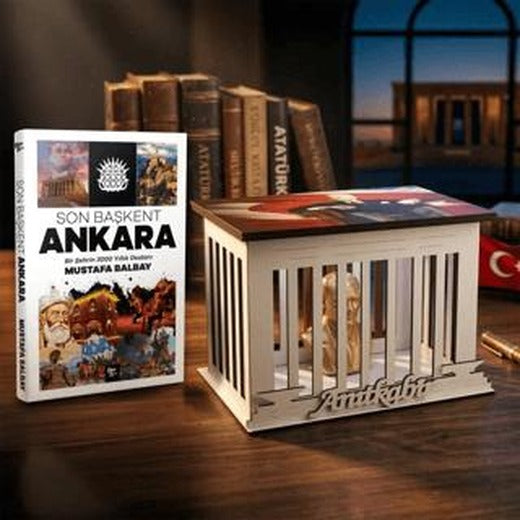 Son Başkent Ankara ve Atatürk Büstlü Ahşap Anıtkabir Işıklı Maket | Halk Kitabevi (Ciltsiz)