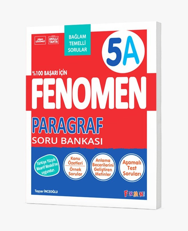 Fenomen 5. Sınıf Paragraf A Soru Bankası Bağlam Temelli Fenomen Yayınları kitap kapağı
