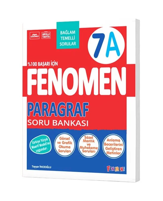 Fenomen 7. Sınıf Paragraf A Soru Bankası Fenomen Yayıncılık kitap kapağı