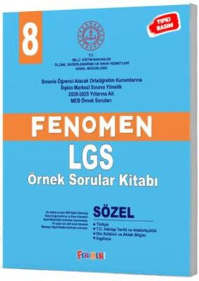 Fenomen 8. Sınıf MEB Sözel Örnek Sorular Fenomen Yayınlar - Kolektif kitap kapağı