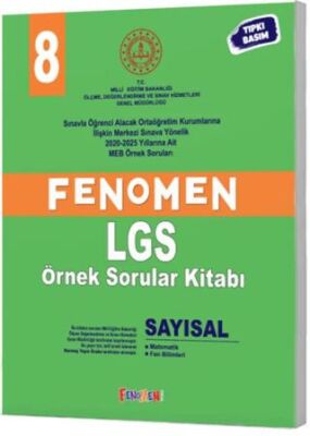 Fenomen 8. Sınıf MEB Sayısal Örnek Sorular Fenomen Yayınları - Kolektif kitap kapağı