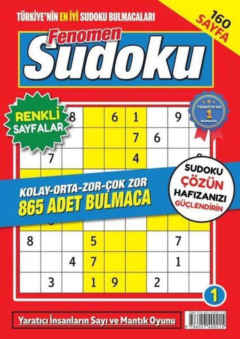 Fenomen Sudoku 1 | Maxı Yayıncılık