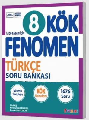 Fenomen 8. Sınıf KÖK Türkçe Soru Bankası Fenomen Yayınları - Bilal Kış kitap kapağı