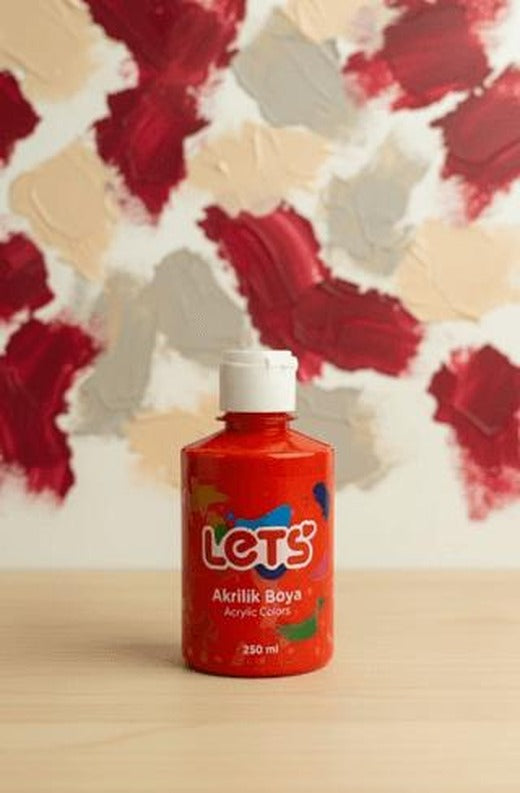Let’s Akrilik Boya Kırmızı 250 ml | Lets