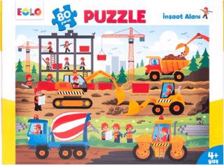 80 Parça Yer Puzzle – İnşaat Alanı | Eolo Yayıncılık - Resim 1