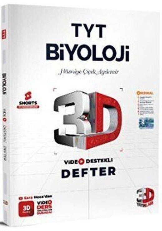 TYT Biyoloji Video Destekli Defter 2024 | 3D Yayınları (İnce Kapak)