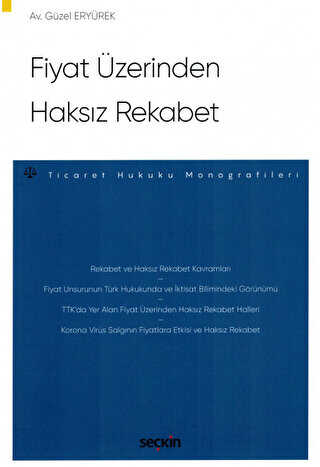 Fiyat Üzerinden Haksız Rekabet - Güzel Eryürek kitap kapağı
